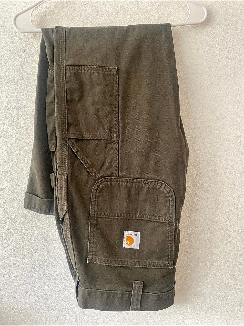 Carhartt Rugged Flex Relaxed Fit Double Front Utility Work Pant Olive Waist 32 x
